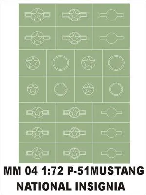 P-51 Mustang National Insignia 1:72