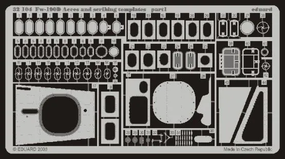Fw 190D access and scribing templates 1:32