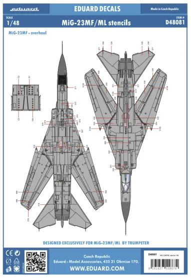 MiG-23MF/ ML stencils 1:48