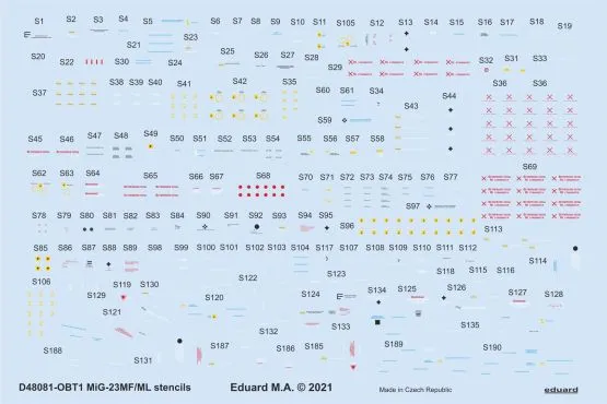 MiG-23MF/ ML stencils 1:48