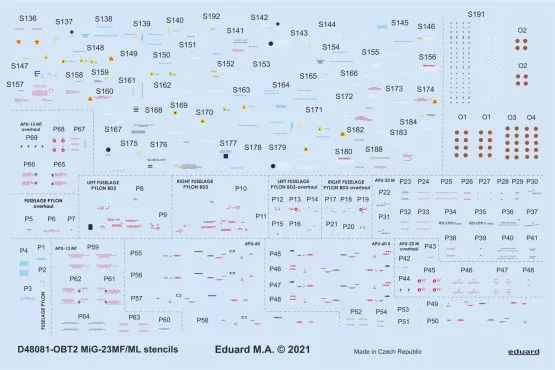MiG-23MF/ ML stencils 1:48