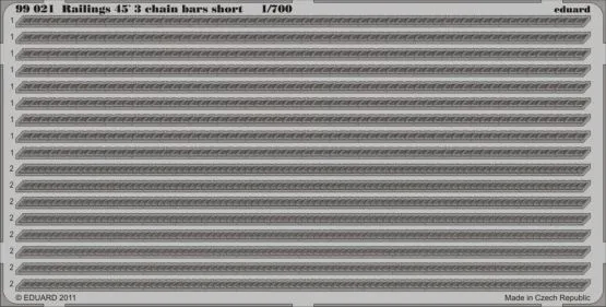 Railings 45 - 3 chain bars short 1:700