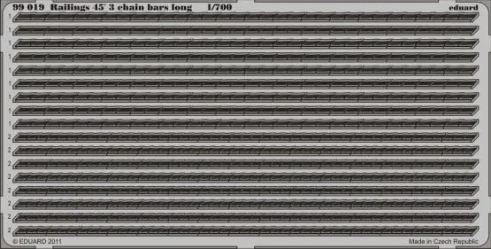 Railings 45 - 3 chain bars long 1:700