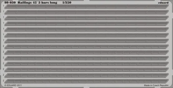 Railings 45 - 3 bars long 1:350