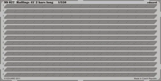 Railings 45 - 2 bars long 1:350