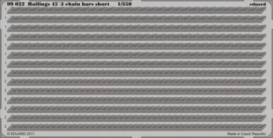 Railings 45 - 3 chain bars short 1:350