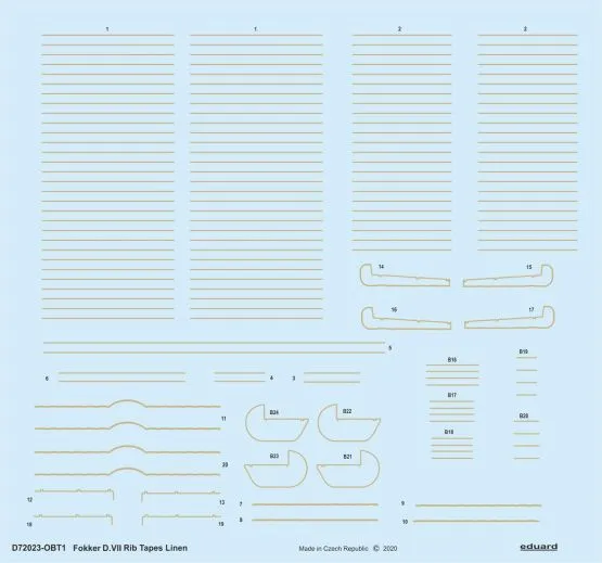 Fokker D. VII rib tapes linen 1:72
