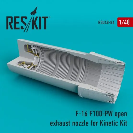 F-16 (F100-PW) open exhaust nozzles for Kinetic 1:48