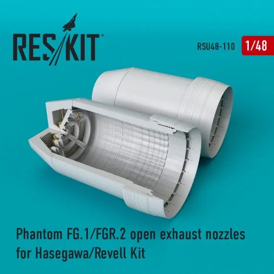 Phantom FG.1/FGR.2 open exhaust nozzles for Hasegawa/Revell 1:48