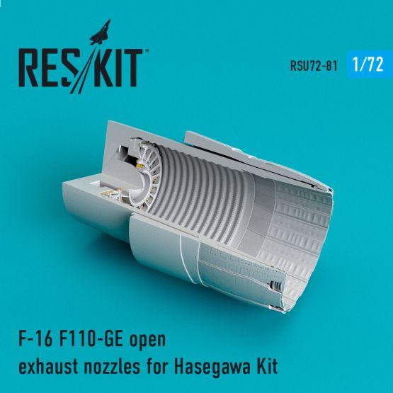 F-16 F110-GE open exhaust nozzles for Hasegawa 1:72