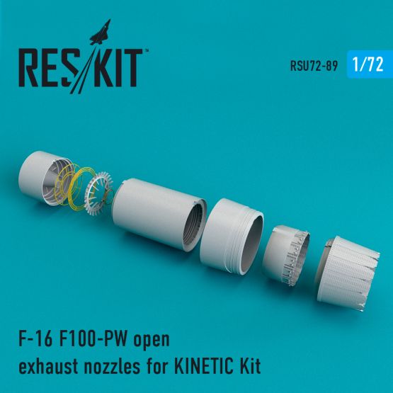 F-16 F100-PW open exhaust nozzles for KINETIС 1:72