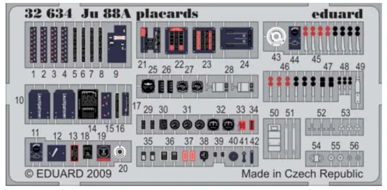 Ju 88A placards 1:32