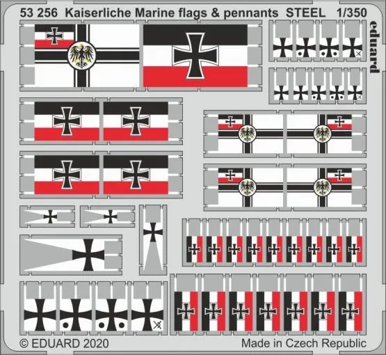 Kaiserlische Marine flags & pennants STEEL 1:350