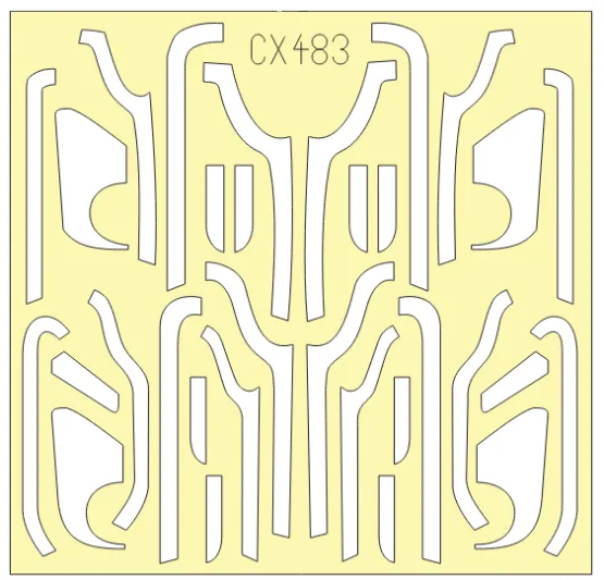 B-17G antiglare panels (BO & DL production) mask for Airfix 1:72