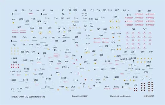 MiG-23BN stencils 1:48