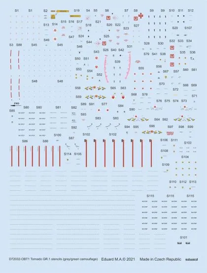 Tornado GR.1 stencils (gray/ green camouflage) 1:72