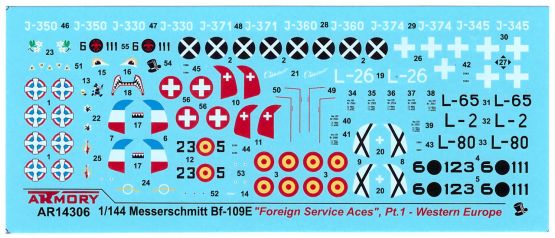 Bf 109E "Foreign Service Aces" Pt.1 1:144