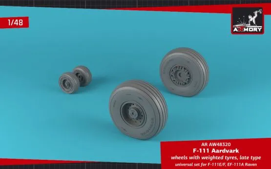 F-111 Aardvark late type wheels w/ weighted tires 1:48