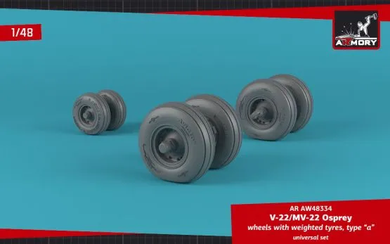 OV-22 Osprey wheels w/ weighted tires type a 1:48