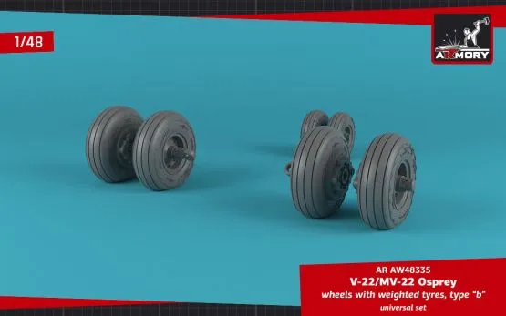 OV-22 Osprey wheels w/ weighted tires type "b" 1:48