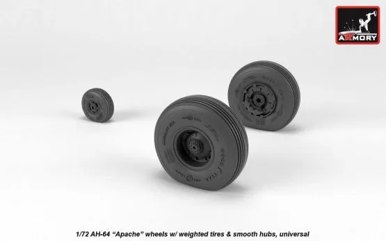 AH-64 Apache wheels w/ smooth hubs 1:72