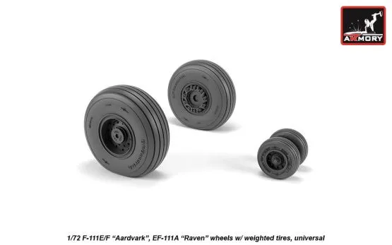 F-111 Aardvark late type wheels w/ weighted tires 1:72