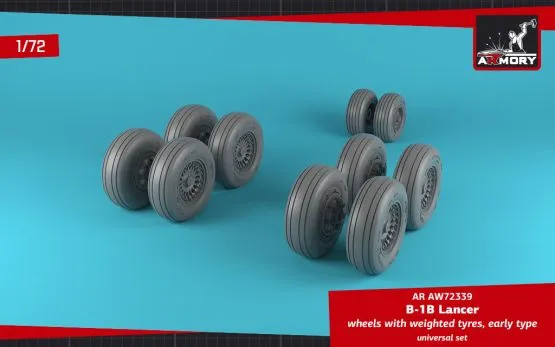 B-1B Lancer wheels w/ weighted tires, early 1:72