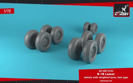 B-1B Lancer wheels w/ weighted tires, late 1:72