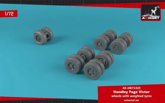 H.P. Victor wheels w/ weighted tires 1:72