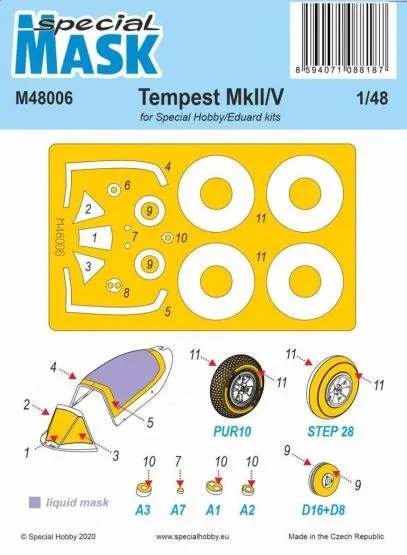Tempest Mk.II/V mask for Special Hobby 1:48