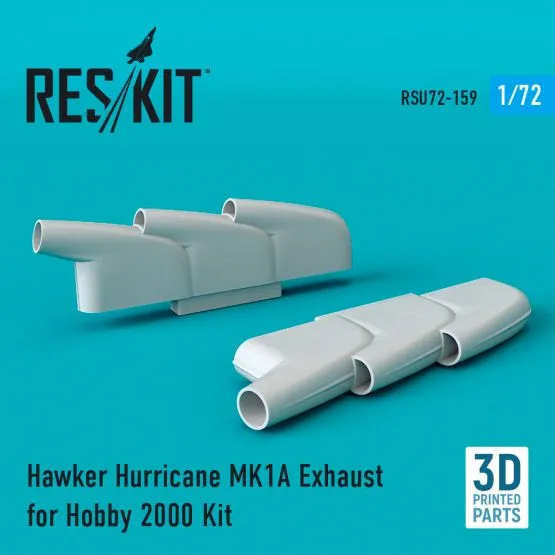 Hawker Hurricane MK1A Exhaust for Hobby 2000 1:72