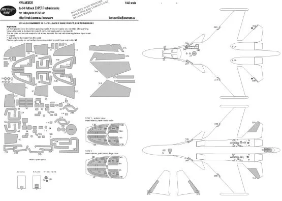 Su-34 Fullback EXPERT mask for Hobby Boss 1:48