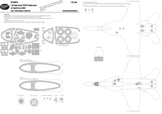 F/A-18E Super Hornet EXPERT mask for Revell 1:32