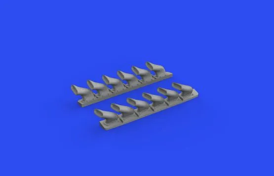 Spitfire Mk. V six-stacks exhausts fishtail 1:48