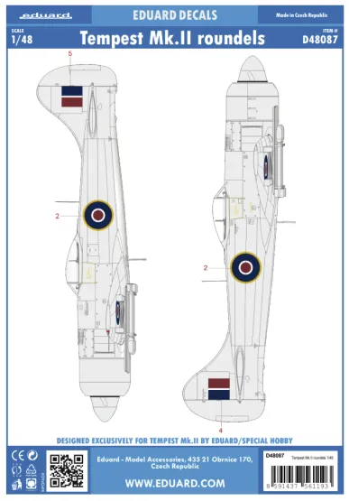 Tempest Mk. II roundels 1:48