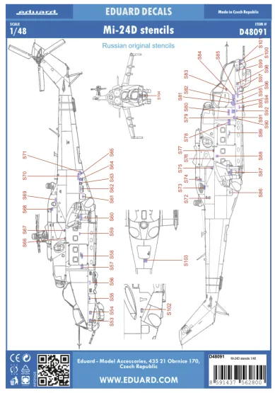 Mi-24D stencils 1:48