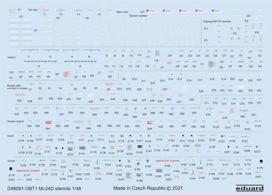 Mi-24D stencils 1:48