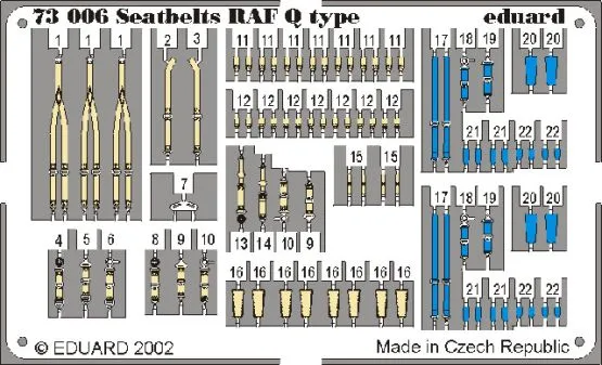 Seatbelts RAF Q type 1:72