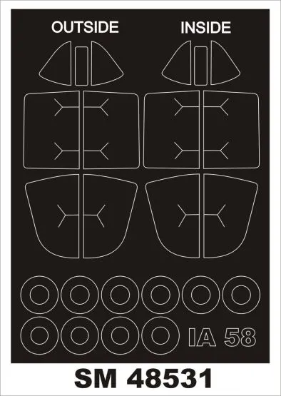 IA-58 PUCARA mask for Kinetic 1:48