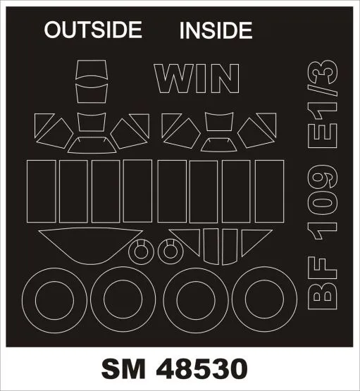 Bf 109E-1/3 mask for Wingsy Kits 1:48