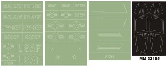 F-100F Maxi mask for Trumpeter 1:32