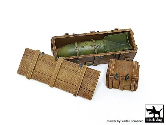WW II Luftwaffe bomb SC 250 & crate box Nr.2 1:32