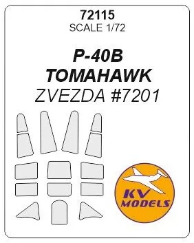 P-40B mask for Zvezda 1:72