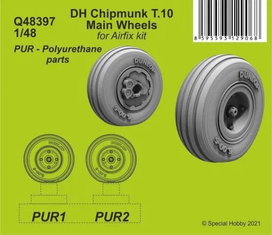 DH Chipmunk T.10 Main Wheels 1:48