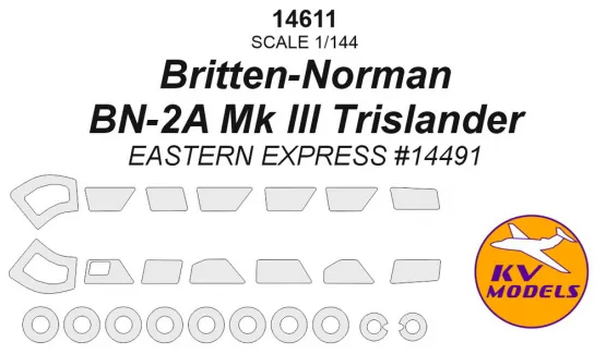 BN-2A Mk III Trislander mask for E.E. 1:144