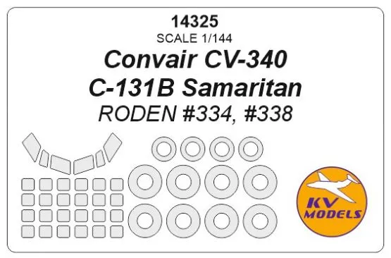 CV-340 / C-131B mask for Roden 1:144