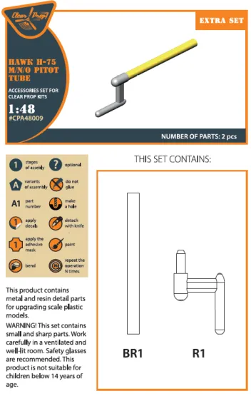 Hawk H-75 M/N/O pitot tube 1:48