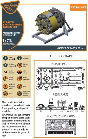 Gloster E28/39 Pioneer engine set 1:72