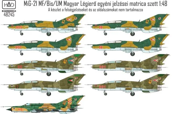 MiG-21 MF/ Bis/UM Hungarian Air Force insignias 1:48