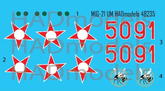 MiG-21 UM HUNAF 5091 Dongó Squadron 1:48